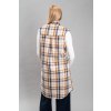 Dámská dlouhá vesta Dia, kostkovaná
