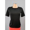 Dámské tričko Rib s krajkou, kr.rukáv, černá