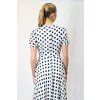 Dámské šifónové šaty puntík, bílá