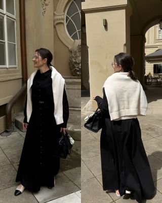 bavlněné černé maxi šaty 🖤 najdete na e-shopu i na prodejně! 💌 #ootd #outfit #outfitoftheday #damskamoda #ceskaznacka