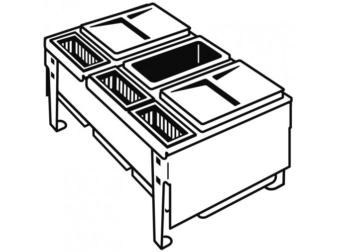 Vestavný odpadkový koš XXL 80 3630-80