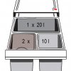 Vestavný odpadkový koš RAUMSPAR TANDEM 3642-23