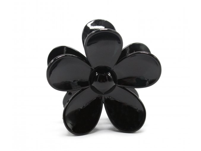 Skřipec na vlasy - černý květ