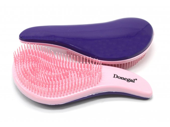 Růžově-fialový kartáč na vlasy rozčesávač TT-HAIR