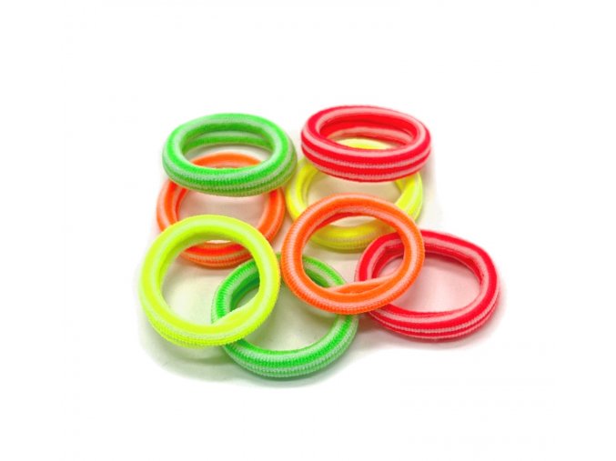 Dětské barevné gumičky s proužkem, 8 ks
