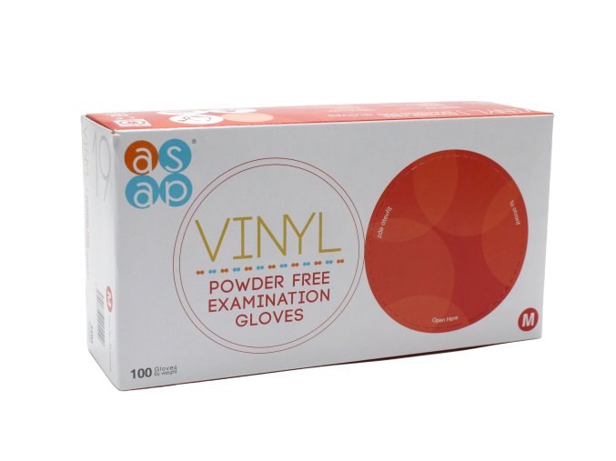 Vinylové rukavice, 100 ks, velikost "M"