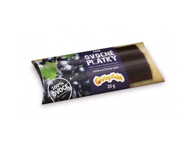 Ovocné plátky - jablko a černý rybíz, 20 g