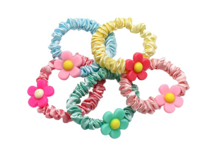 Saténová gumička s kytičkou