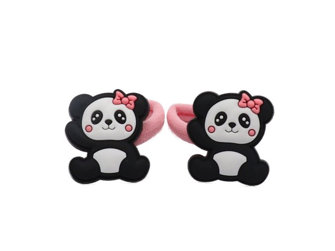 Dětské gumičky s pandou, 2 ks