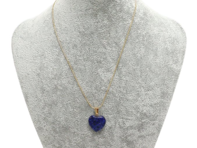 Řetízek s přívěskem - modré srdíčko