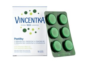 Bylinkové pastilky Vincentka, 18 ks