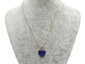 Řetízek s přívěskem - modré srdíčko