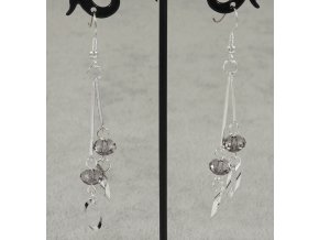 Visací naušnice s barevnými kamínky