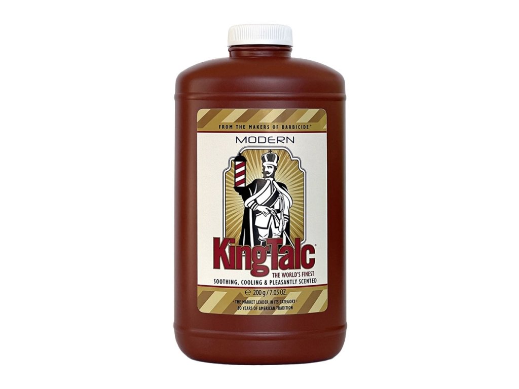 64811 pudr na podrazdenou pokozku po holeni a strihani barbicide king talc vintage 200 g