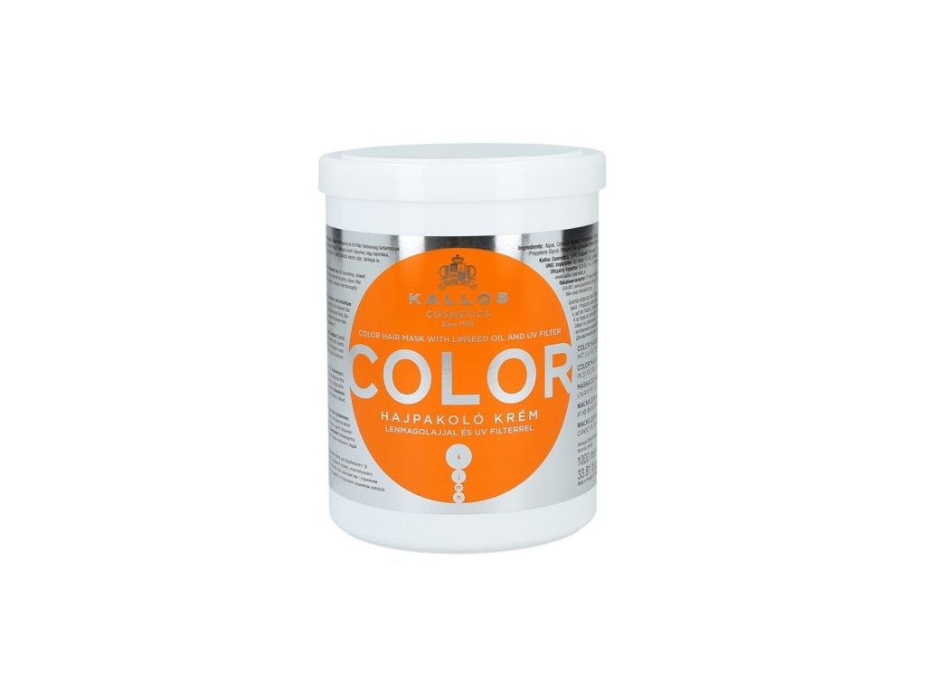 KALLOS KJMN Color Hair Mask 1000ml - maska na farbené a poškodené vlasy