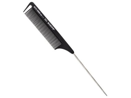 KIEPE Professional Active Carbon 501 - karbónový antistatický tupírovací hrebeň s kovou špicou 236x27mm