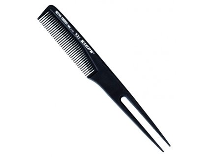 KIEPE Professional Active Carbon 521 - karbónový antistatický hrebeň s dvoma hrotmi 198x25mm