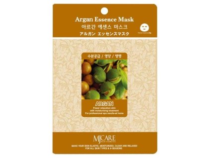 MJ CARE Argan Luxusná bavlnená pleťová maska s Arganom pre suchú a matnú pleť