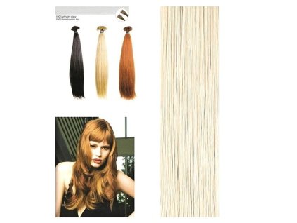 SO.CAP. Rovné vlasy Prírodný odtieň 8001LC 35-40cm - platinum blonde ash 1000
