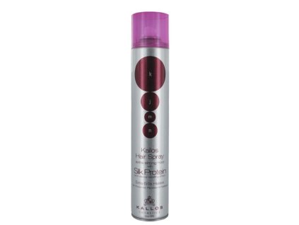 KALLOS KJMN Hair Spray Extra Strong Silk Protein 500ml - veľmi silno tužiaci lak na vlasy