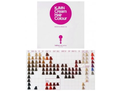 KALLOS KJMN Vzorkovník farieb na vlasy Kallos Cream Hair Colour s keratínom a arganovým olejom