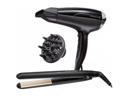 REMINGTON D5215GP Darčekový set pre starostlivosť o vlasy 2v1 fén + žehlička na vlasy