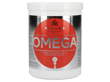 KALLOS KJMN Omega Hair Mask 1000ml - maska na lámavé vlasy a rozštiepené končeky