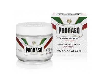 PRORASO Green Tea Krém pred a po holení pre citlivú pokožku - zelený čaj 100ml