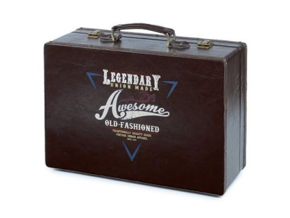 BARBURYS Legendary Retro kufor na barber pomôcky - tmavo hnedý