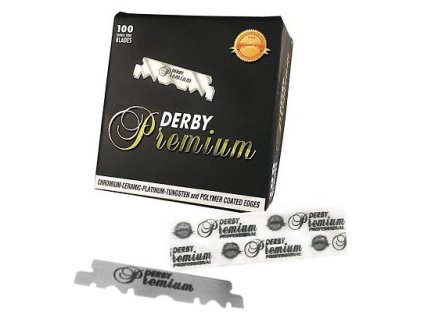 DERBY Premium Ceramic Platinum Single Edged Blades 100ks - polovičné žiletky