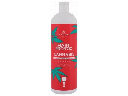 KALLOS Cannabis Pro-Tox Shampoo 1000ml - šampón na poškodené vlasy