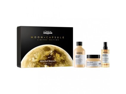 LOREAL Gift SET Absolut Repair Xmas - darčeková sada - šampón + maska + olejová starostlivosť
