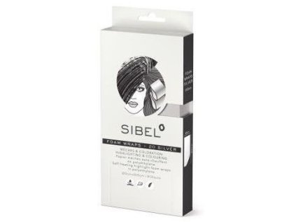 SIBEL Foam Wraps Melírovacia penová fólia Silver 20 x 9,5cm - strieborná 200ks