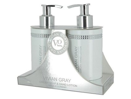 VIVIAN GRAY CRYSTALS WHITE Cream Soap + Hand Lotion 2x250ml - tekuté mydlo + mlieko na ruky