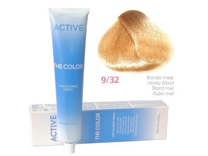 ACTIVE The Color Permanentná krémová farba na vlasy- Najsvetlejšia medová 9-32
