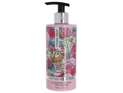 VIVIAN GRAY Aróma Selection Raspberry And Rose Cream Soap 400ml - luxusné krémové mydlo