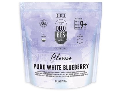 BES Decobes Classic Pure White Blueberry 9+ Platinum 500g - melír s extra platín efektom