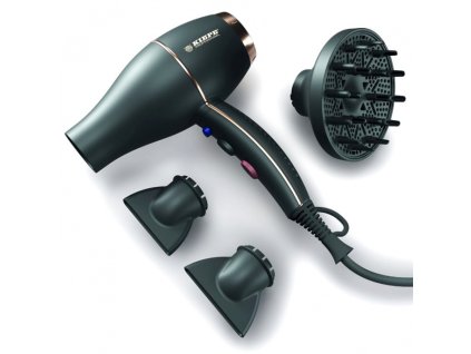 KIEPE Professional Bloom Hairdryer BLACK 2000W - profi sušič vlasov s difuzérom - čierny
