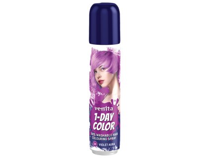 VENITA 1-DAY Colouring Spray 10 VIOLET AURA - farebný sprej na vlasy 50ml - fialový