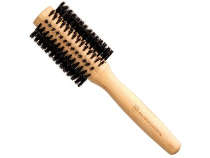 OLIVIA GARDEN B-30 Bamboo Touch Blowout Boar - guľatá bambusová kefa s diviačími štetinami 30mm