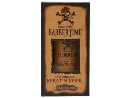 BARBERTIME Hair Building Keratín Fiber LIGHT BROWN 21g - púder na zakrytie rednúcich vlasov - svetlo hnedý