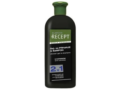 SUBRÍNA Recept Coffein Shower Gél And Shampoo 400ml - kofeínový šampón a sprchový gél 2v1