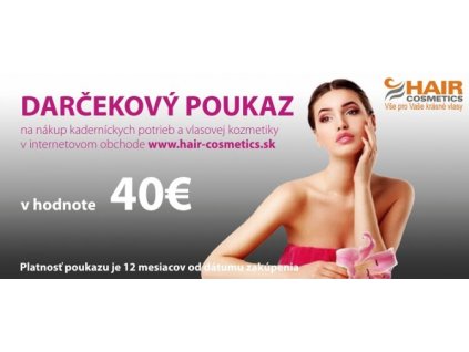 Darčekový poukaz 40 Darčeková poukážka pre nákup tovaru v hodnote 40€