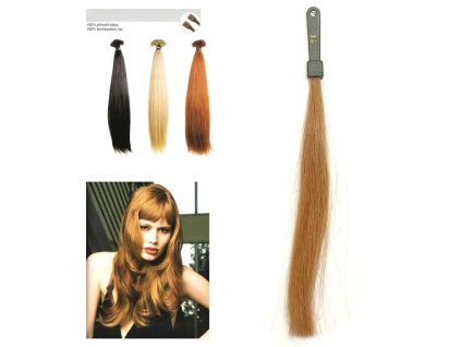 SO.CAP. Rovné vlasy Prírodný odtieň 8001LC 35-40cm - tmavá zlatá blond 14