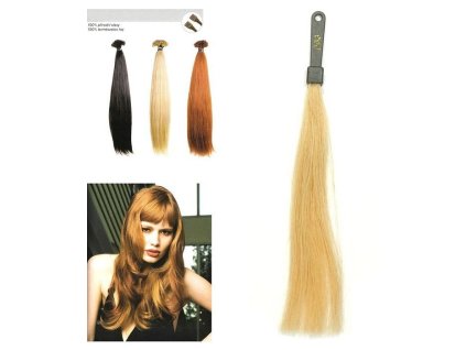 SO.CAP. Rovné vlasy Prírodný odtieň 8001LC na predlženie vlasov 35-40cm - blond DB3