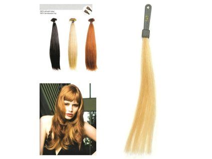 SO.CAP. Rovné vlasy Prírodný odtieň 8001LC 35-40cm - zlatá velmi svetlá blond 140
