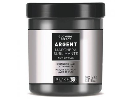 BLACK Argent Glowin Effect Mask 1000ml - rekonštrukčná laminačná maska pre poškodené vlasy