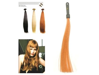 SO.CAP. Rovné vlasy Prírodný odtieň 8001LC 35-40cm - svetlá medená blond 29