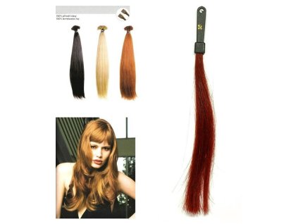 SO.CAP. Rovné vlasy Prírodný odtieň 8000L 50-55cm - intenzívna červená 35