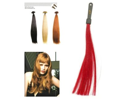 SO.CAP. Rovné vlasy Prírodný odtieň 8000L 50-55cm - rubínovo intenziv červená 530